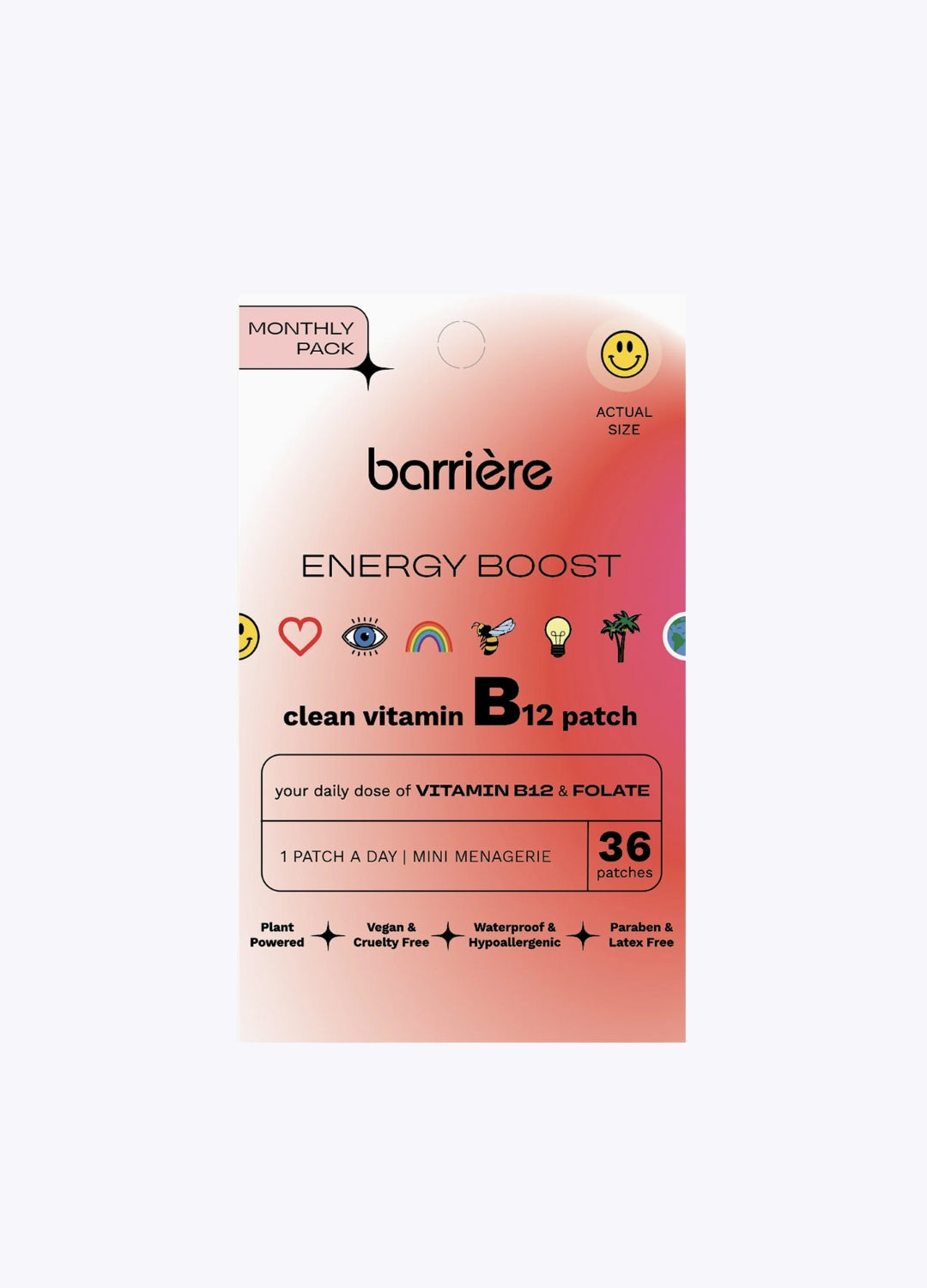 Energy Boost Vitamin B12 Patch 36-Pack - Mini Menagerie