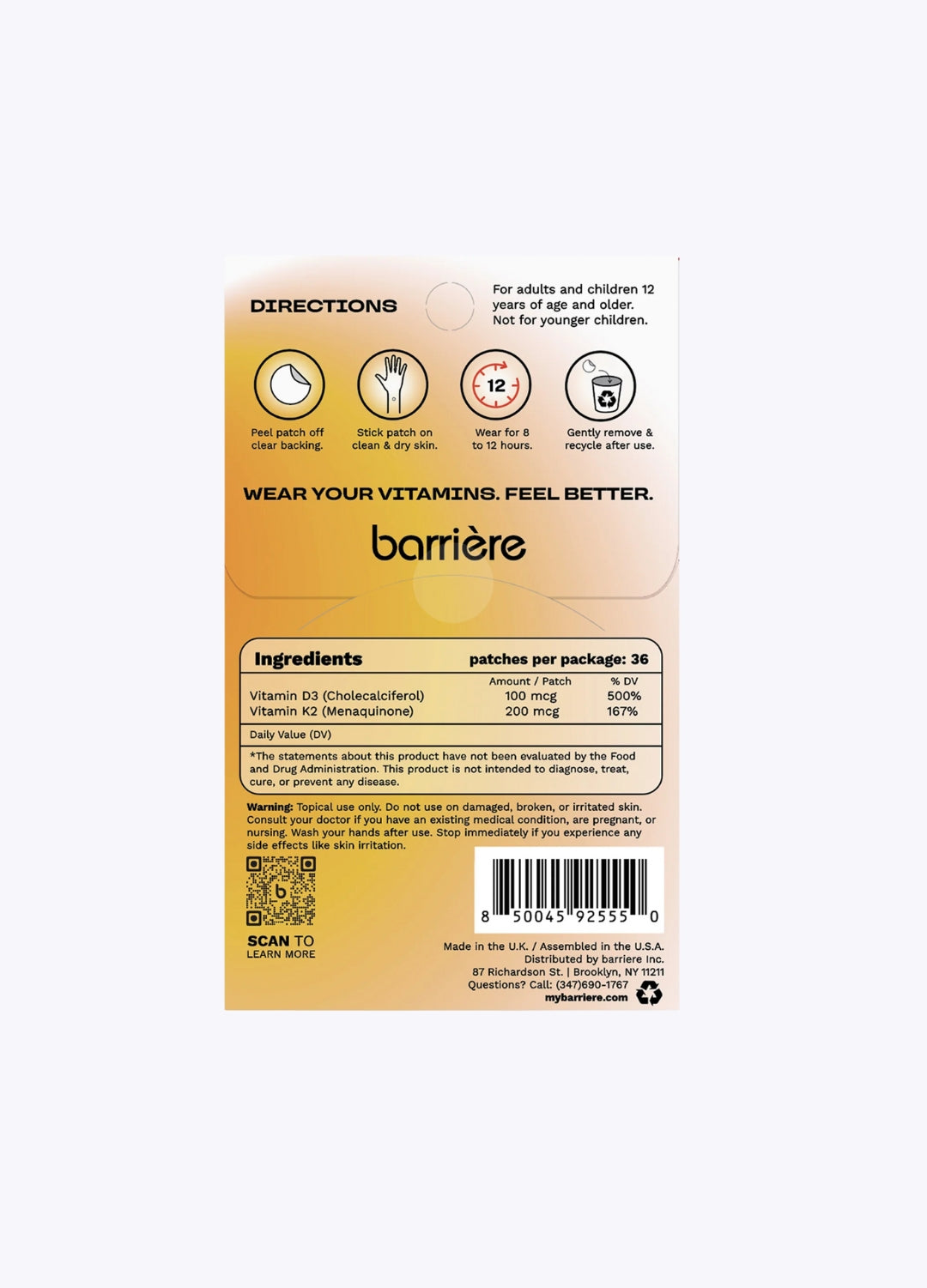 Hello Sunshine Vitamin D3 Patch 36-Pack - Evil Eye Symbols