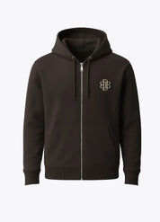 The Studio Zip Sweat Espresso